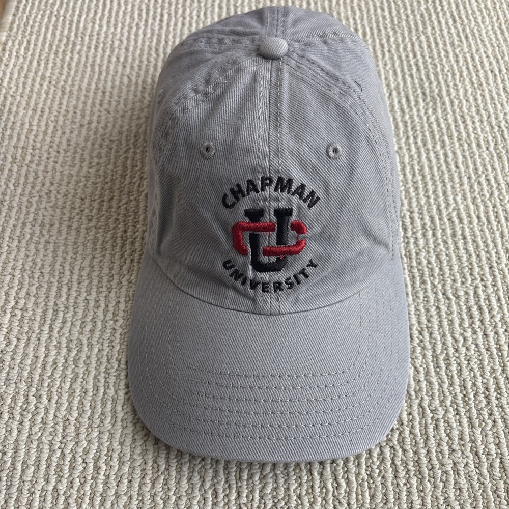 Chapman University Orange, California Gray Logo Strapback Cap Hat Baseball
